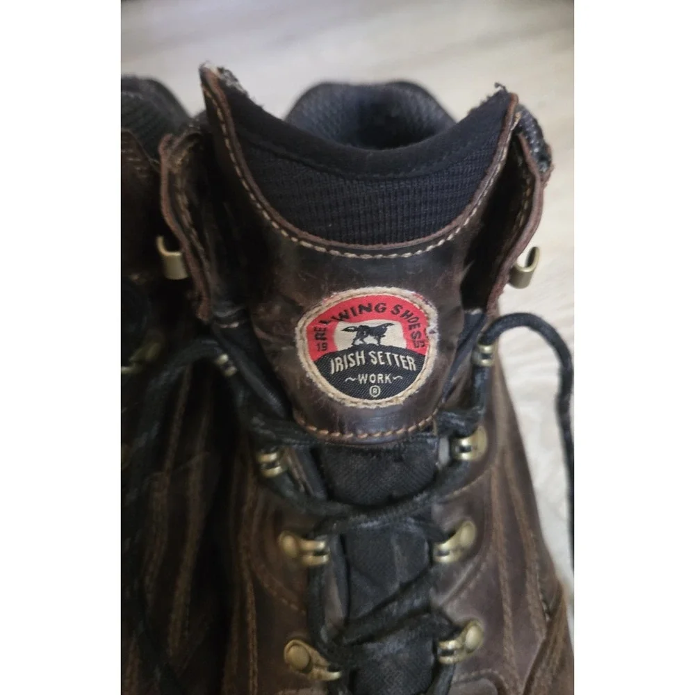 Red Wing IRISH SETTER Brown Leather Work Boots / Hiking Boots Sz 14 UltraDry
